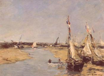 尤金 佈丹 Trouville at Low Tide 尤金 佈丹 Trouville at Low Tide